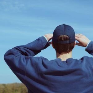 Colección gorra azul urbana